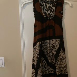 Merchant sleeveless animal print long top size large